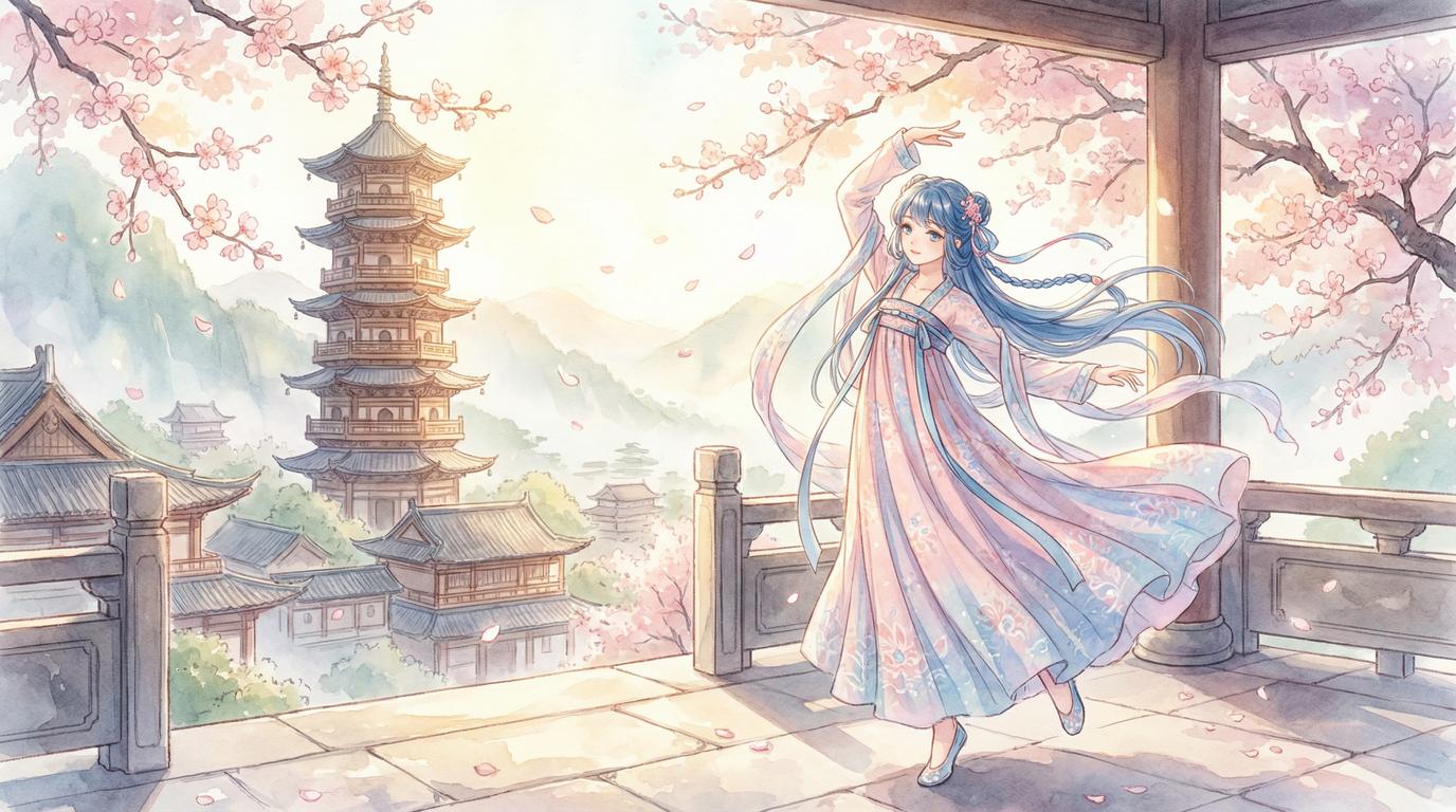 蜜桃传媒古风汉服舞蹈视频